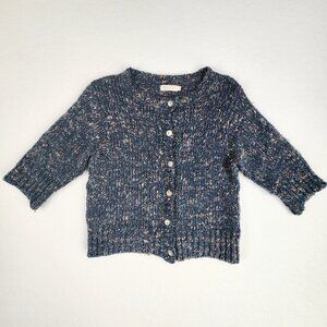 Anthropologie Relais Cardigan Sweater with Buttons Size 1 Blue